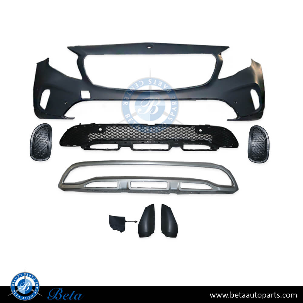 Front Bumper Assembly Basic for Mercedes GLA-Class X156 2017-2019 models, Part Number 1568803600 Front Bumper Assembly Basic for Mercedes GLA-Class X156 2017-2019 models, Part Number 1568803600